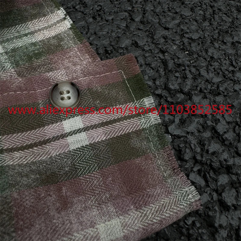 New 2024 Autumn Winter American Heavyweight Vintage Workwear Shirt Men's Coat Loose And Versatile Collar Tops Clothing Flannel