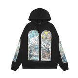 24Ss Autumn And Winter Who Decides War Hoodies Vintage City Cartoon Pr