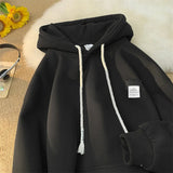New in Solid Color Hooded Sweatshirts For Men And Women Y2K Streetwear Appliques Hoodies Autumn Oversize Fleece Pullover