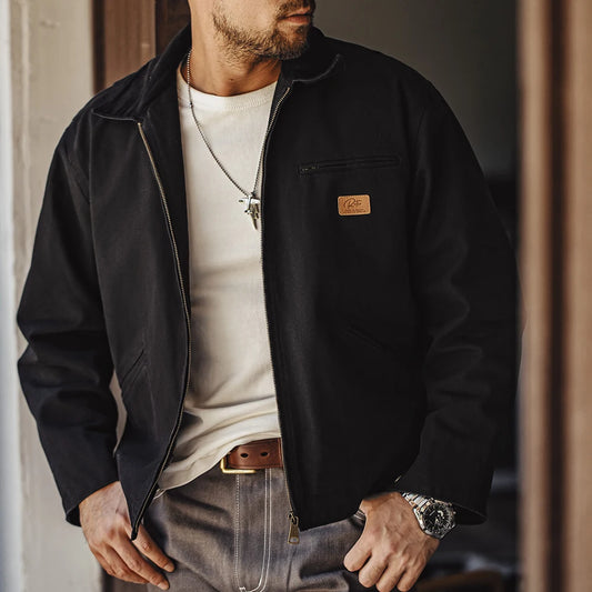 zip-up streetwear coat, 2025 outerwear trend, men's streetwear fashion, oversized urban jacket, high quality cold-weather coa