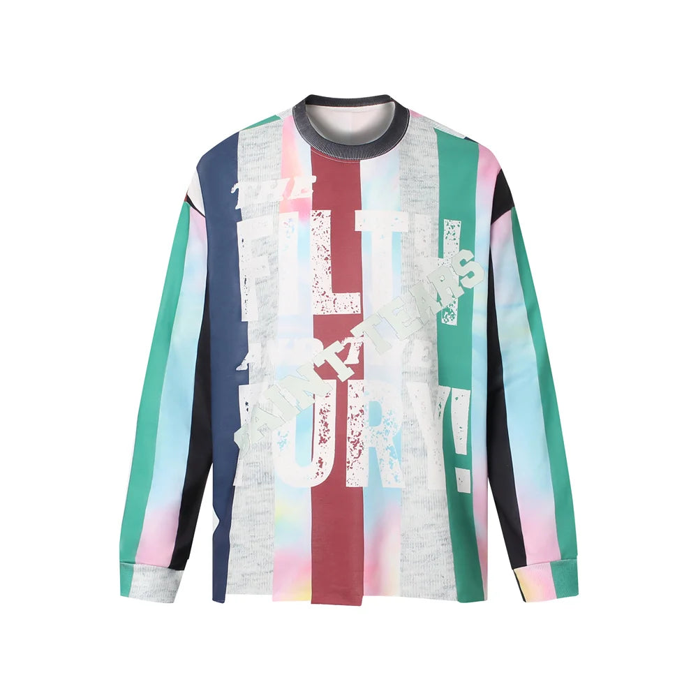 Street skater hoodie with graffiti spray paint artwork