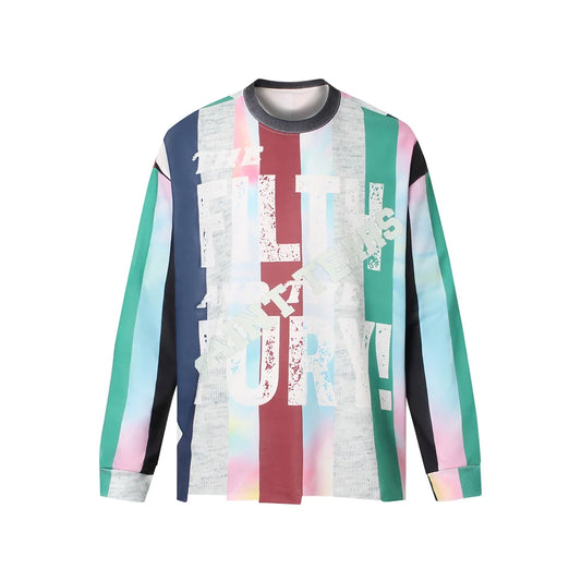 Street skater hoodie with graffiti spray paint artwork