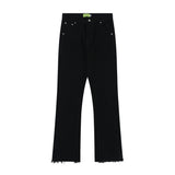 high street micro flare denim pants slim white jeans overall mens fashion casual vibe relaxed solid color washing jeans pants unique jeans style 2013