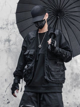 graphic outerwear featuring hip hop loose vest sportswear men casual cargo waistcoat with pockets military jacket coat streetwear tactical vests sweatshirts design – premium quality jacket for men