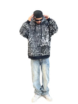 glitchcore chrome print featuring mens harajuku printed hoodie sweatshirt unisex new casual streetwear hooded warm tops pullovers loose hip hop hipster hoodies