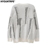 hip hop knitted oversized sweater mens ripped tassel holes pullover streetwear unisex new casual loose sweaters jumpers knitwear - urban fashion pullover, graphic printed hoodie for men and women, vintage look oversized hoodie