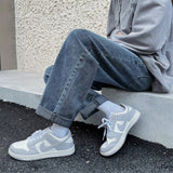 2023 spring new luxury fashion loose straight jeans men retro fashion high street pants boutique clothing simple style unique jeans style 3807