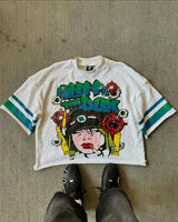 Cyberpunk Vintage t-shirt – Harajuku Trendy High Street Clothing Fashion Anime Letter Pr