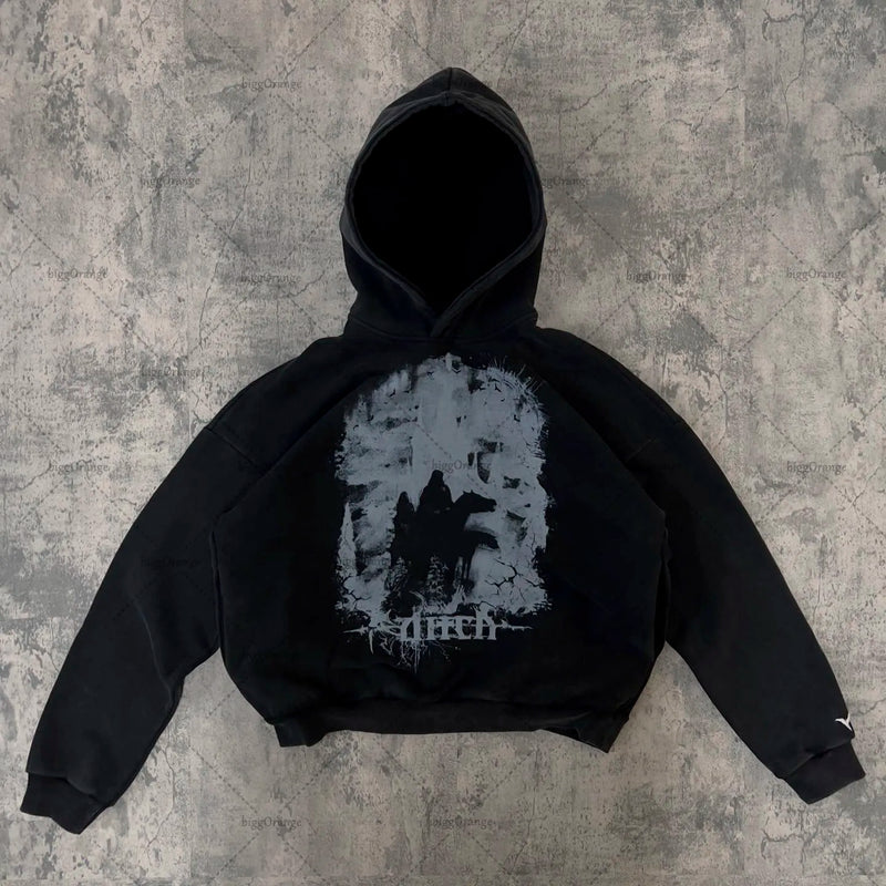 graphic fire hoodie with soft construction and layered fit, streetwear essential style, street fashion menswear trend for sea