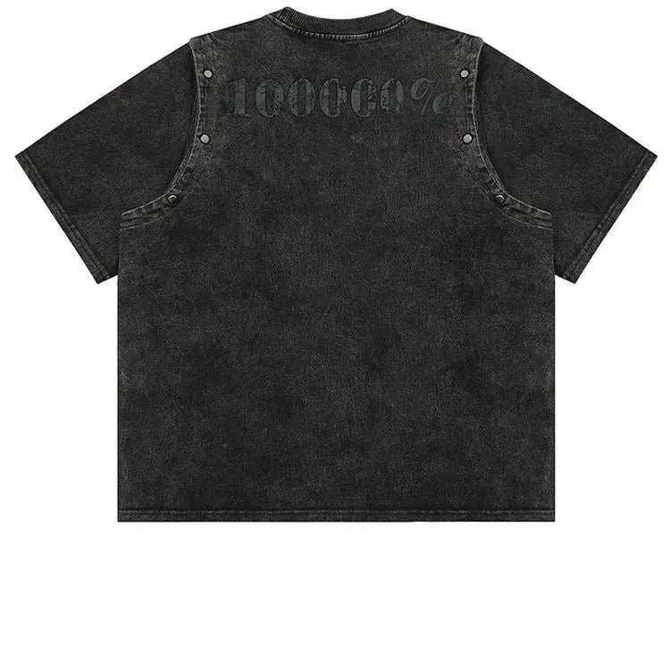 Skatercore Aesthetic piece – Summer Removable Sleeve Dressed Short Sleeve Knitted Wash Dr