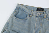 vintage multi pocket baggy jeans mens harajuku cargo denim pants retro hip hop straight loose jean pants men clothing unique cargo style 1079