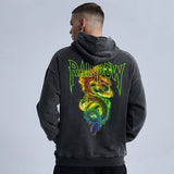 Y2K chrome print featuring rainbowtouches washed hoodie men high street fashion dragon pattren hoodie hip hop unisex essentials superior quality clothing