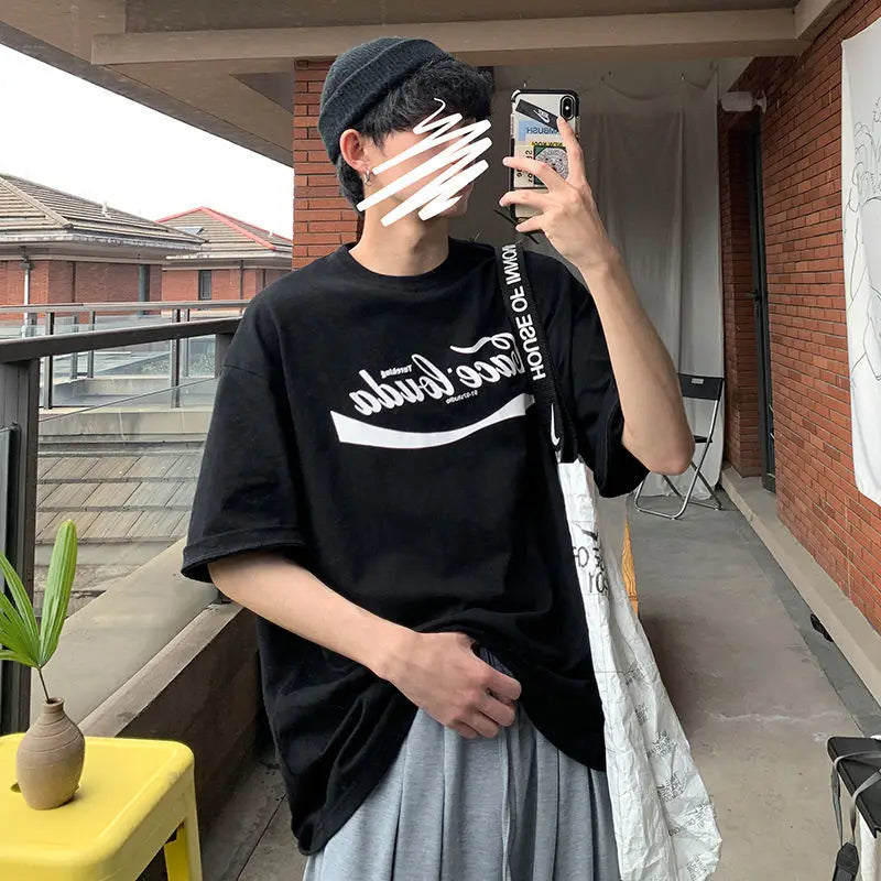 Vaporwave Tribal flame – Korean Summer Fashion Brand Printed Short Sleeved T Shirt Me