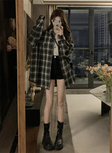 Original Early Autumn Sweet Striped Polo Collar Long Sleeved Shirt For