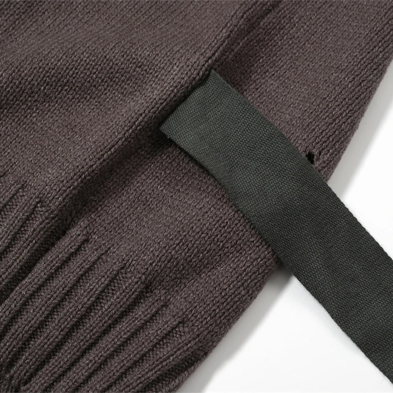 leather varsity streetwear knit with bold stitching, fall/winter pullover for urban outfits, men’s streetwear clothing piece 