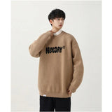 varsity knit sweater with retro streetwear styling for fall and winter outfits, ideal for men’s fashion and seasonal streetwe