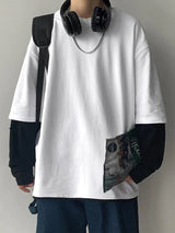 Sadcore Vintage print – Autumn Mens Casual Long Sleeve T Shirt Plus Size Sweatshirts