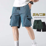 reflective hip hop shorts men harajuku casual night club light shiny short pants men shorts hip hop 2024 summer streerwear relaxed fit shorts