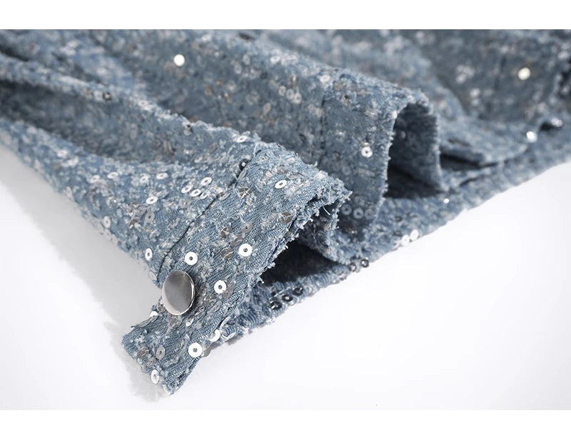 hip hop sequins denim jacket streetwear new casual long sleeve jean coats mens autumn winter harajuku cotton outerwear nan fa - variant style 47584d for streetwear fashion