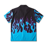 Dark Icon Flame Hawaiian Shirts Men Street Polo Shirts Holiday Beach Shirts for Men Man Blouse