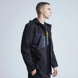 Oversized graffiti high fashion hooded fleece bomber