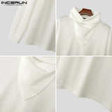 Fashion Casual Style Tops Incerun New Mens Pile Collar Design Hoodies