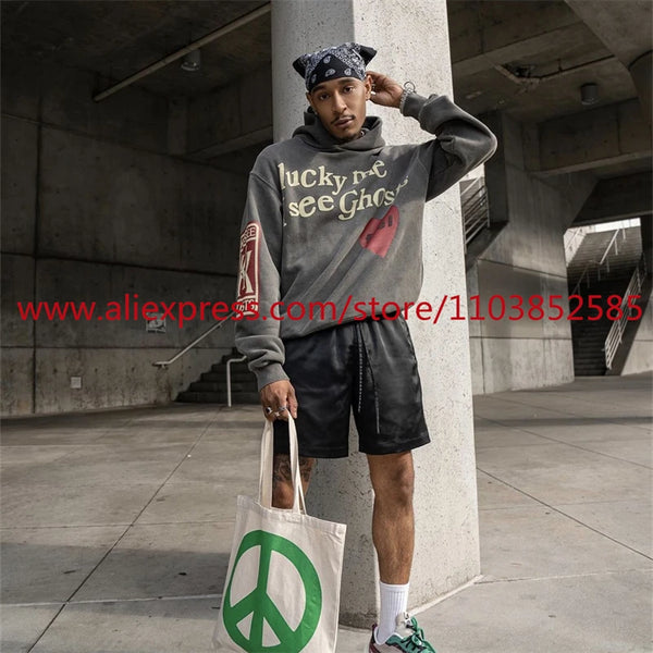New American Heavy Duty Vintage Hoodie Long Sleeve High Street High Qu