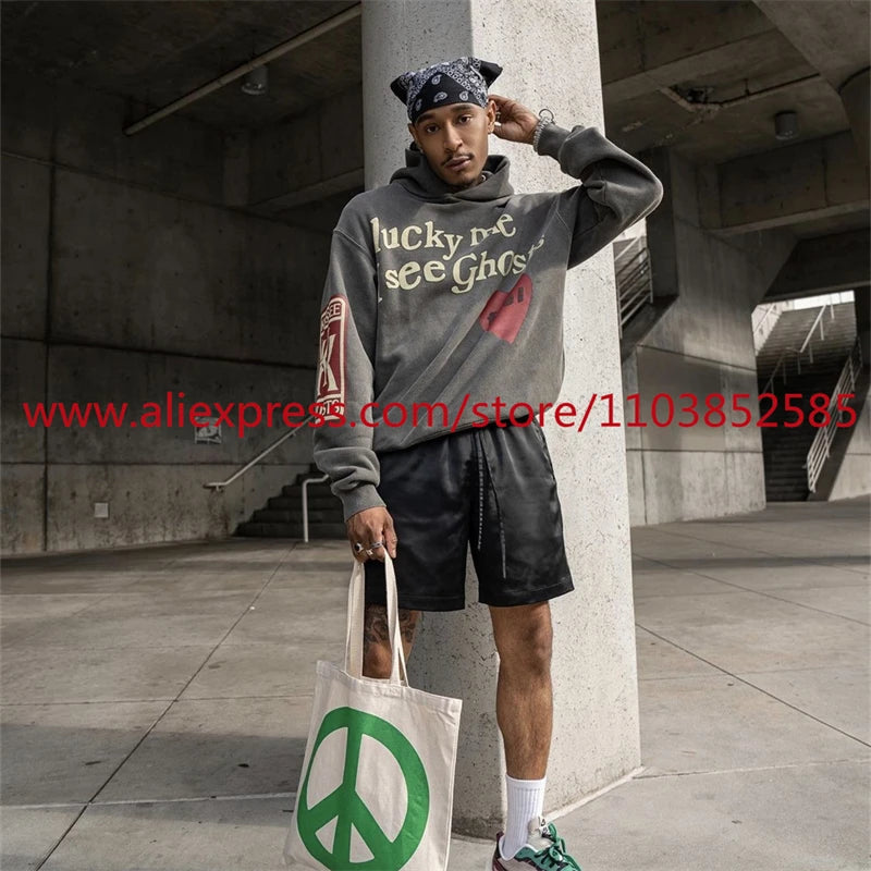 New American Heavy Duty Vintage Hoodie Long Sleeve High Street High Qu