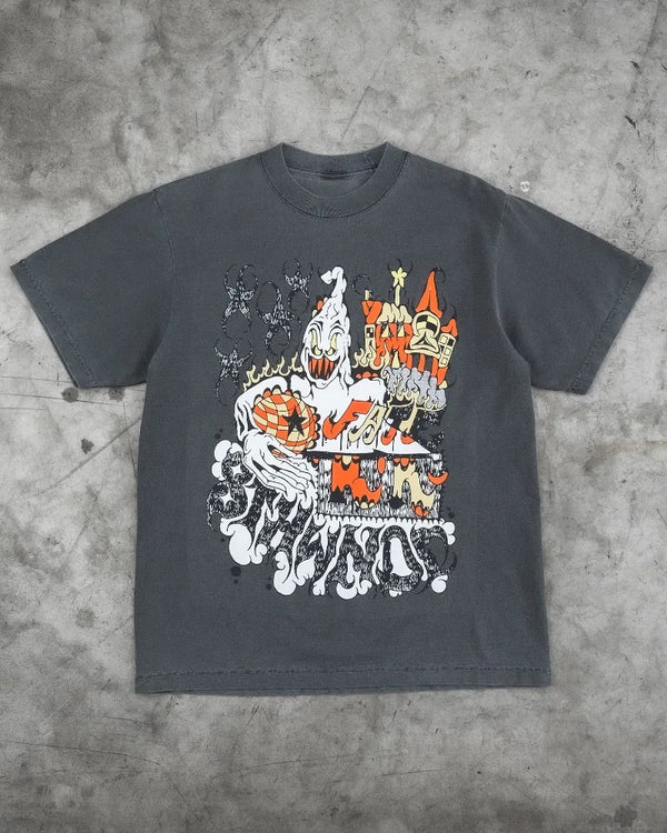Anime Crying angel – Retro Trendy Fashion Cartoon Pattern Printed Oversized T Shi