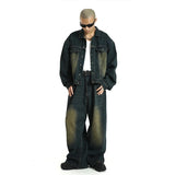 mens high street oversize pants casual harajuku retro washed zipper straight trousers hip hop fashion streetwear baggy joggers unique joggers style 2004