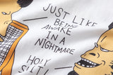 Summer 24ss Cartoon print casual loose round neck pullover short sleeved T-shirt Tops For Men