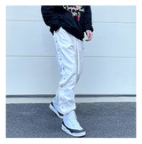 hip hop loose fit elastic waist pants patchwork paisley side bottoms ankle pants mens casual drewstring sportwear pants joggers unique joggers style 1981