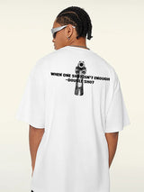 T-shirt with rainbow flame outline and animated font