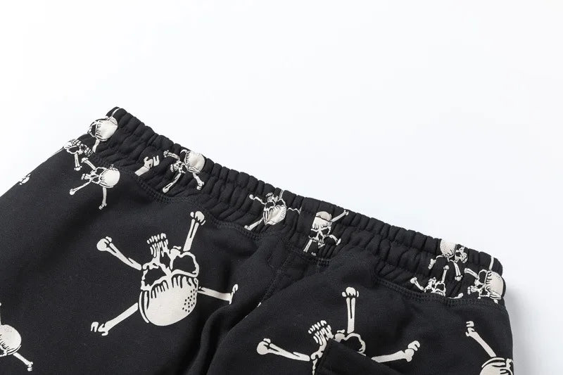 new 2023 hot luxury men classic skull head black saint comfortable cotton parkour sweat casual pants sweatpants 710 streetwear sweatpants