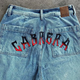 harajuku high street y2k baggy jeans punk popular print wide leg denim pants jeans streetwear trouser men clothing unique jeans style 2176