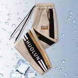 mens joggers casual pants korean sweatpants workout running gym fitness khaki sports trousers men clothing digital printing unique joggers style 4154