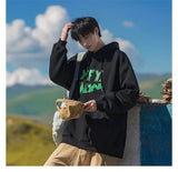New Goth Oversized Pullover Hoodies For Men Letter Print Hooded Sweatshirts Hip Hop Aesthetic Harajuku Y2K Streetwear Hoodie