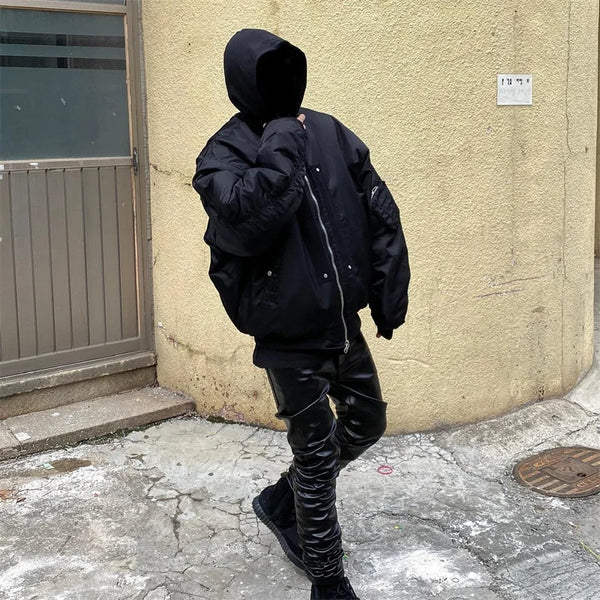 undermycar 2023 new high street fashion brand quality multi pocket flight jacket cotton coat black streetwear photo stylish o - variant style ec5ac5 for streetwear fashion