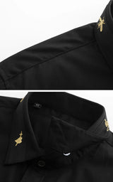 New 2022 Luxury Men Classic Embroidered bee Snake UFO Fashion Cotton Casual Shirts Shirt High Quality Short Sleeves A71