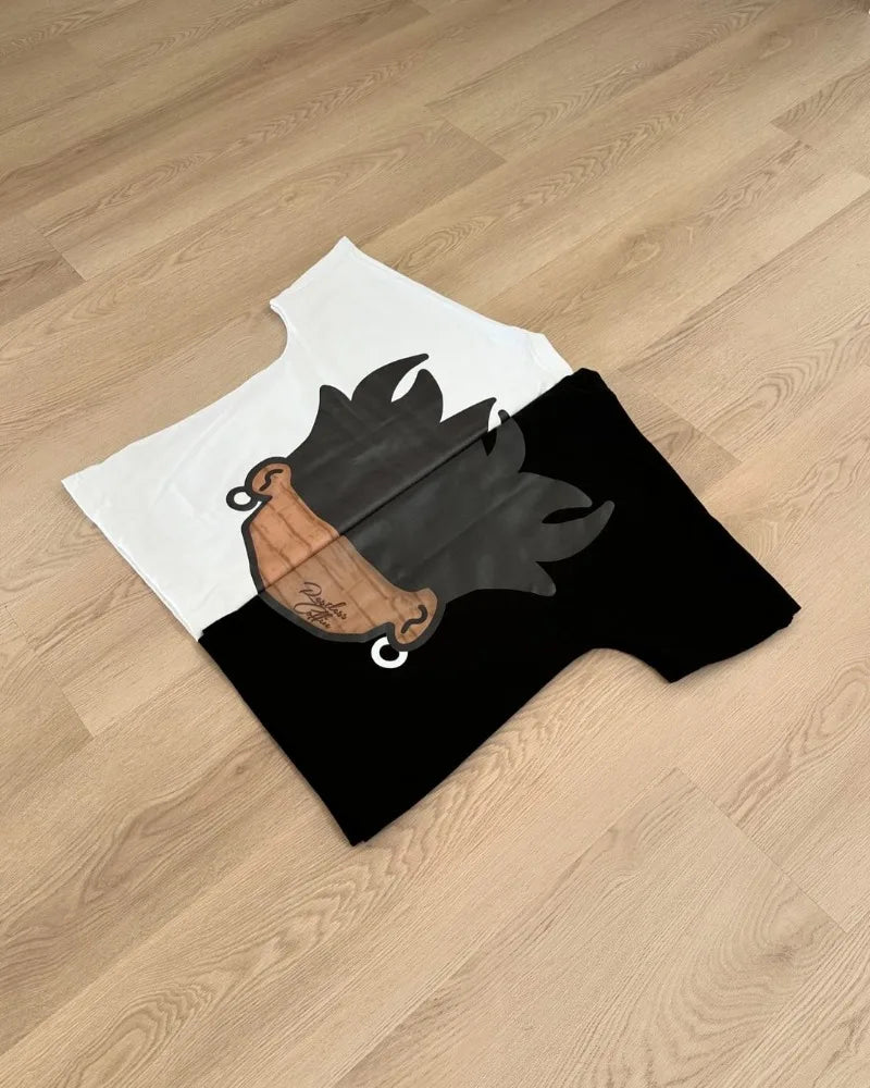 Trapwear Vintage t-shirt – 2024 Summer Fashion Trendy Brand Anime Cartoon Print Oversiz