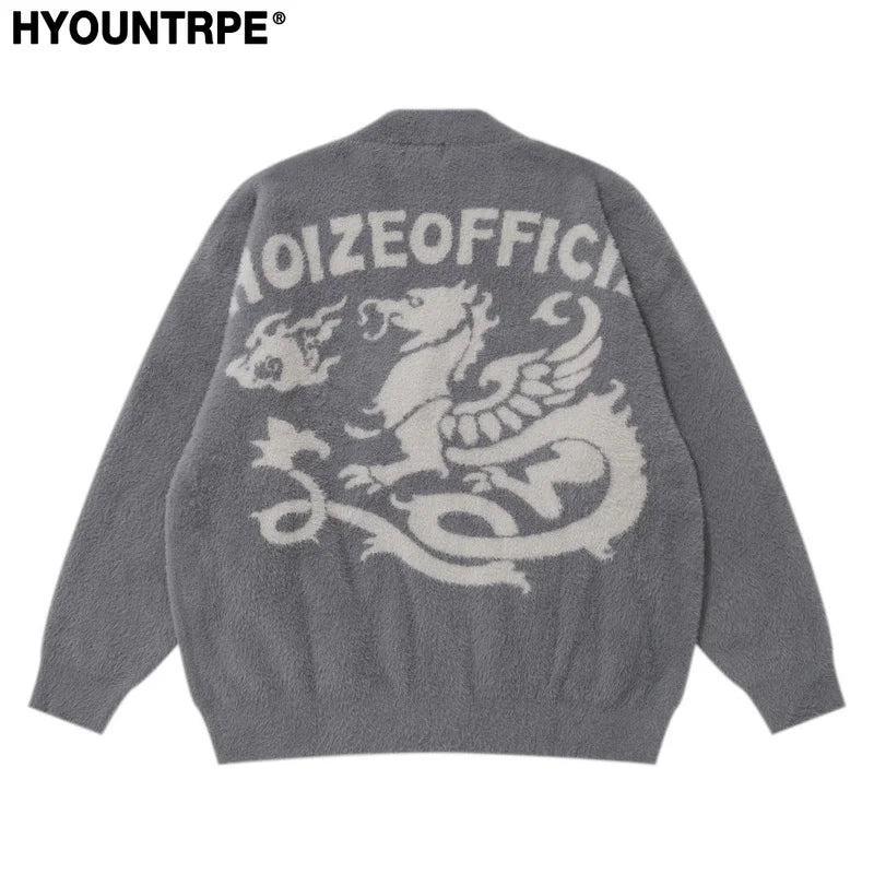 grunge pullover streetwear, modern knitwear, cozy fashion fit, stylish street outfit, modern aesthetic appeal