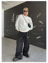 grunge knit pullover for fall and winter, oversized aesthetic with urban style, mens fashion layer for modern streetwear coll