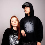 Y2K American Hip Hop Rock Dark Style Oversized Hoodie Men Street Haraj