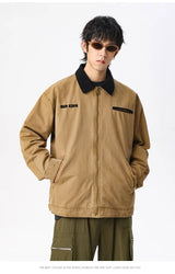 leather varsity coat, fall fit essential - oversized graphic apparel for edgy looks
