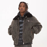 2023 Winter Vintage Casual PU Leather Jacket Men's Streetwear Hip Hop Parka Oversized Harajuku Loose Parkas Thick Warm Coats
