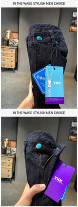 men denim streetwear fashion brand hip hop loose casual wide leg cargo harem jeans pant cityboy y2k baggy jeans trousers unique cargo style 1905