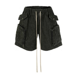 heavy industry tie dyed canvas washed shell shorts for men and women wide leg baggy cargo short oversize loose knee length pants 2 unique cargo style 67