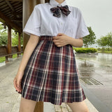 Jk Uniforms Gyaru School Uniform for Girl Student Pleated Skirt Uniform Set Women Short Sleeve Bow Tie Seifuku Japanese Style