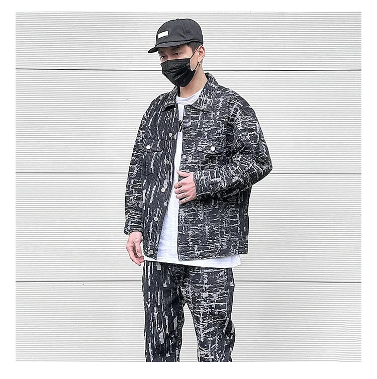 irregular scratched ripped holes denim jackets 2023 fashion turn down collar mens jean outerwear casual streetwear jeans nan  - variant style 6e63a3 for streetwear fashion