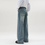 men wide leg straight streetwear fashion loose casual vintage denim baggy jeans pants women y2k jeans trousers denim street jeans